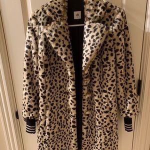 Cabi Cheeta Print fur coat